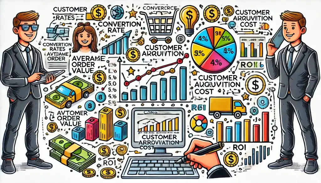 Gráfico detalhado da análise de dados de e-commerce